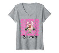 Femme Axe Throwing Girl Like A Normal Girl Thrower Girl Mom T-Shirt avec Col en V