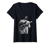 Femme B.B. King of The Blues LA Live 1979 par Dick Barnatt T-Shirt avec Col en V