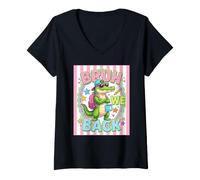 Femme Back to School Cool Alligator We Back to School T-Shirt avec Col en V