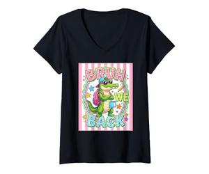 Femme Back to School Cool Alligator We Back to School T-Shirt avec Col en V