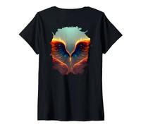 Femme Backprint La Force épique de la Nature Perfection T-Shirt avec Col en V