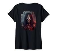 Femme Backprint La légende des Vampires sous Une Fantastique T-Shirt avec Col en V