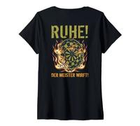 Femme Backprint Reste du maître Lance des fléchettes et des T-Shirt avec Col en V