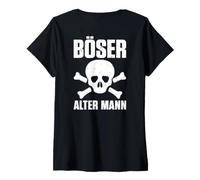 Femme Backprint - Retraités et pensionnaires malheureux T-Shirt avec Col en V