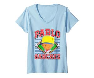 Femme Backyard Sports Pablo Sanchez Baseball Diamond Video Game T-Shirt avec Col en V