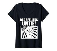 Femme Bad Spellers Untie T-Shirt avec Col en V