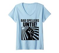 Femme Bad Spellers Untie T-Shirt avec Col en V