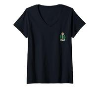 Femme Badge Royal Army Medical Service T-Shirt avec Col en V