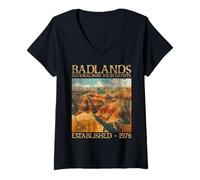 Femme Badlands National Park | South Dakota T-Shirt avec Col en V