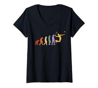 Femme Badminton Volant de badminton pour homme Motif battements de cœur T-Shirt avec Col en V