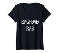 Femme Bagdad, Irak T-Shirt avec Col en V