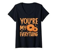 Femme Bagels You're My Everything - Funny Bagel Lover Gifts T-Shirt avec Col en V
