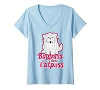 Femme Bagpuss Magic Words Dear Catpuss TV rétro pour Enfants T-Shirt avec Col en V
