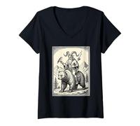 Femme Balan, héraut du Sentier de Montagne T-Shirt avec Col en V