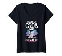 Femme Bald Bin Ich Groß Dann Werde Ich Astronaut T-Shirt Enfant T-Shirt avec Col en V