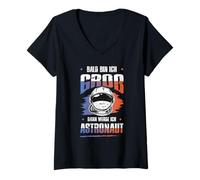 Femme Bald Bin Ich Groß Dann Werde Ich Astronaut T-Shirt Enfant T-Shirt avec Col en V