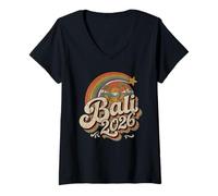 Femme Bali 2026 Tenue Bali 2026 T-Shirt avec Col en V