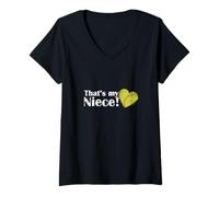 Femme Balle Molle That's My Niece T-Shirt avec Col en V