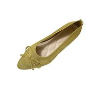 Femme Ballerines Sandales Plates Été Confortables Mode Espadrilles Casual Respirantes Maille Tricot Slip on Espadrille Semelle Tressée Plates Légères Chaussures （Gold, 39