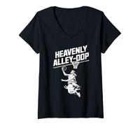 Femme Ballon chrétien de Basket-Ball Religieux Jésus Christ T-Shirt avec Col en V