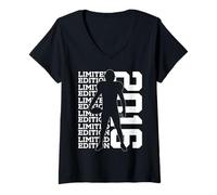 Femme Ballon de Foot 10e Anniversaire édition limitée 2016 T-Shirt avec Col en V