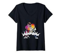 Femme Ballon de Foot Religieux Jésus Christian Dieu Football T-Shirt avec Col en V