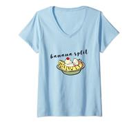 Femme Banana Split Banana Split Fun Lets get Bananas T-Shirt avec Col en V