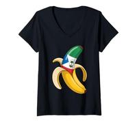 Femme Banane de Guinée équatoriale T-Shirt avec Col en V