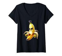 Femme Banane mécontente T-Shirt avec Col en V