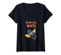Femme Banane scotchée Behold Art T-Shirt avec Col en V