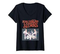Femme Bande de Garage The Pleasure Seekers T-Shirt avec Col en V