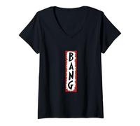 Femme Bang Rodéo Bang Circuit Cowboy T-Shirt avec Col en V