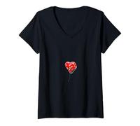 Femme Banksy Love Hurts PAPL2158 T-Shirt avec Col en V