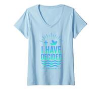 Femme baptême que j'ai décidé baptisé 2025 nouveau croyant chrétien T-Shirt avec Col en V
