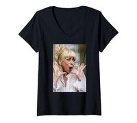 Femme Barbara Windsor, vedette du feuilleton Eastenders de Peggy Mitchell T-Shirt avec Col en V