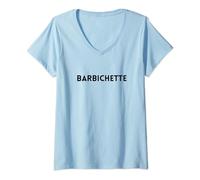 Femme BARBICHETTE - HUMOUR BARBICHETTE - Tu me tiens T-Shirt avec Col en V