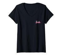 Femme Barbie - Rockers Original de 1959 T-Shirt avec Col en V