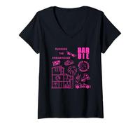 Femme Barbie Running The Dreamhouse Édition limitée Rose foncé T-Shirt avec Col en V