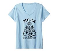 Femme Barman Mixologist Work Curse Drinking Class Oscar Wilde T-Shirt avec Col en V