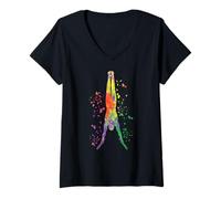 Femme Barres parallèles de Gymnaste pour garçons et Enfants T-Shirt avec Col en V