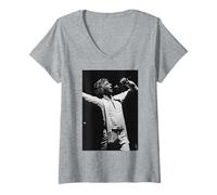 Femme Barry Manilow en Direct à Hollywood Mandy Singer 1978 T-Shirt avec Col en V