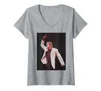 Femme Barry Manilow en Direct Lors de la tournée Millennium de Newcastle T-Shirt avec Col en V