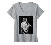 Femme Barry Manilow en Direct si Je devais Aimer Encore 1981 T-Shirt avec Col en V