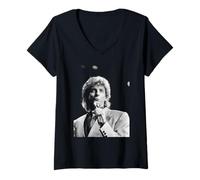 Femme Barry Manilow Live à 2 Heures du Matin, Paradise Cafe Era 1984 T-Shirt avec Col en V