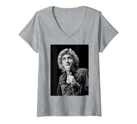 Femme Barry Manilow Mandy Singer Live par Allan Ballard T-Shirt avec Col en V