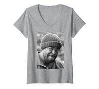 Femme Barry White Never Gonna Give Ya Up Singer par Allan Ballard T-Shirt avec Col en V