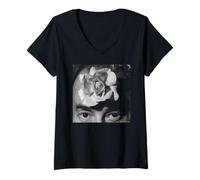 Femme Barry Yourgrau Auteur Portant la tête de Papa par Michael Grecco T-Shirt avec Col en V