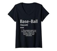 Femme Baseball Definition Best Baseball Player Team Sports Costume T-Shirt avec Col en V