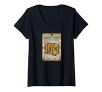 Femme Basement Digger Bottle Hunting Relic Hunter Tarot Card T-Shirt avec Col en V