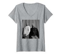 Femme Basement Jaxx Where's Your Head At House par Andy Willsher T-Shirt avec Col en V